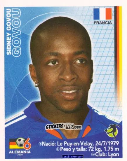 Sticker Sidney Govou - Mundial Alemania 2006 n. 351 - Navarrete