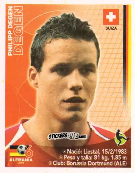 Sticker Philipp Degen - Mundial Alemania 2006 n. 356 - Navarrete