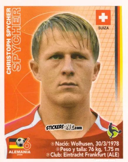 Sticker Christoph Spycher - Mundial Alemania 2006 n. 357 - Navarrete