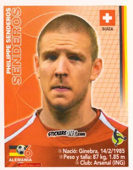 Sticker Philippe Senderos - Mundial Alemania 2006 n. 358 - Navarrete