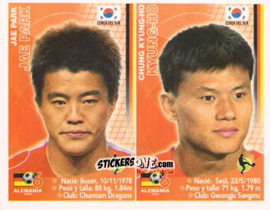 Sticker Park Jae-Hong / Chung Kyung-Ho - Mundial Alemania 2006 n. 381 - Navarrete