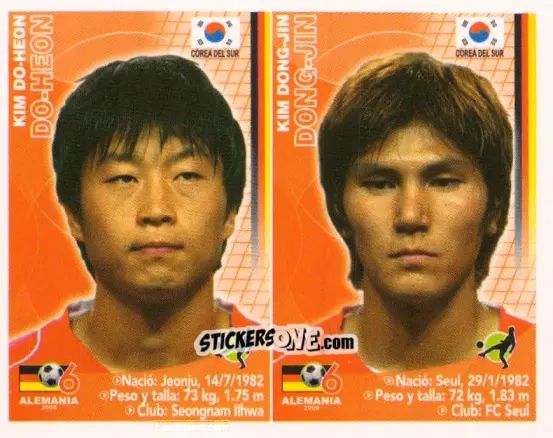 Sticker Kim Do-Heon / Kim Dong-Jin - Mundial Alemania 2006 n. 383 - Navarrete