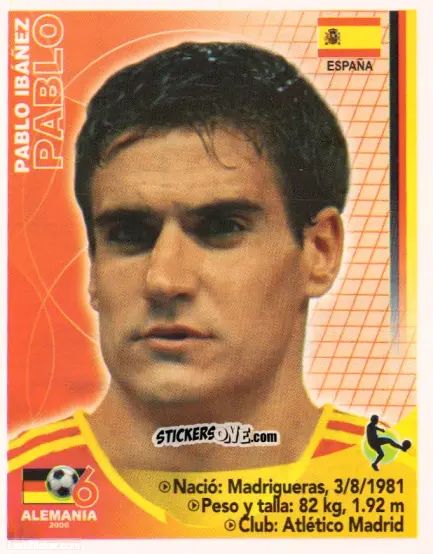 Sticker Pablo Ibáñez - Mundial Alemania 2006 n. 394 - Navarrete