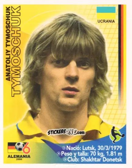 Sticker Anatoliy Tymoshchuk - Mundial Alemania 2006 n. 412 - Navarrete