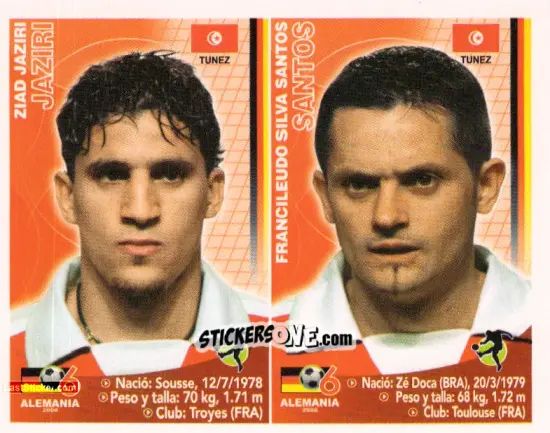 Sticker Ziad Jaziri / Francileudo Silva dos Santos - Mundial Alemania 2006 n. 431 - Navarrete