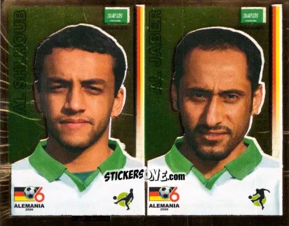 Sticker Mohammad Al-Shalhoub / Sami Al-Jaber - Mundial Alemania 2006 n. 439 - Navarrete