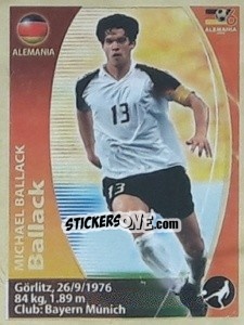 Sticker Michael Ballack - Mundial Alemania 2006. Ediciòn Extraordinaria n. 15 - Navarrete