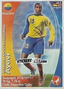 Sticker Marlon Ayoví - Mundial Alemania 2006. Ediciòn Extraordinaria n. 29 - Navarrete