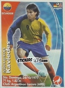 Sticker Iván Kaviedes - Mundial Alemania 2006. Ediciòn Extraordinaria n. 33 - Navarrete