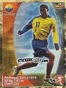 Sticker Agustín Delgado - Mundial Alemania 2006. Ediciòn Extraordinaria - Navarrete