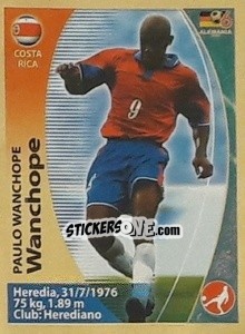 Cromo Paulo Wanchope - Mundial Alemania 2006. Ediciòn Extraordinaria - Navarrete