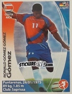 Cromo Rónald Gómez - Mundial Alemania 2006. Ediciòn Extraordinaria - Navarrete