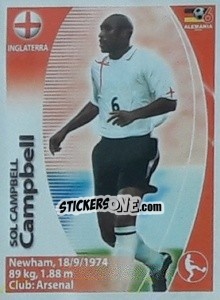 Sticker Sol Campbell - Mundial Alemania 2006. Ediciòn Extraordinaria - Navarrete