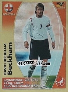 Sticker David Beckham - Mundial Alemania 2006. Ediciòn Extraordinaria - Navarrete