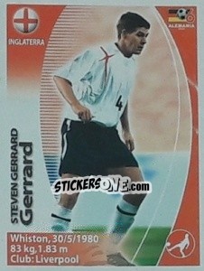 Sticker Steven Gerrard - Mundial Alemania 2006. Ediciòn Extraordinaria - Navarrete