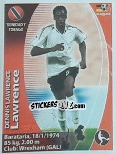 Cromo Dennis Lawrence - Mundial Alemania 2006. Ediciòn Extraordinaria - Navarrete