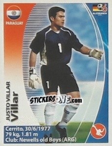 Sticker Justo Villar - Mundial Alemania 2006. Ediciòn Extraordinaria - Navarrete