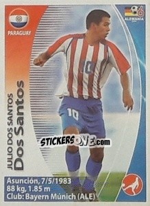 Sticker Julio Dos Santos - Mundial Alemania 2006. Ediciòn Extraordinaria - Navarrete