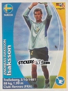 Cromo Andreas Isaksson - Mundial Alemania 2006. Ediciòn Extraordinaria - Navarrete