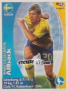 Sticker Marcus Allbäck - Mundial Alemania 2006. Ediciòn Extraordinaria - Navarrete