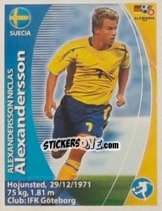 Sticker Niclas Alexandersson - Mundial Alemania 2006. Ediciòn Extraordinaria - Navarrete