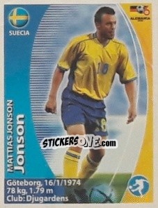 Sticker Mattias Jonson - Mundial Alemania 2006. Ediciòn Extraordinaria - Navarrete