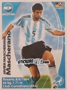 Sticker Javier Mascherano - Mundial Alemania 2006. Ediciòn Extraordinaria n. 141 - Navarrete