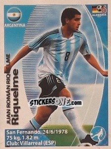 Sticker Juan Román Riquelme - Mundial Alemania 2006. Ediciòn Extraordinaria - Navarrete