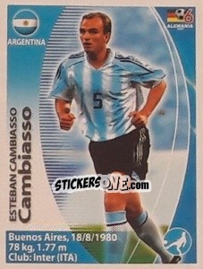 Cromo Esteban Cambiasso - Mundial Alemania 2006. Ediciòn Extraordinaria - Navarrete