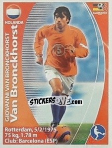 Sticker Giovanni Van Bronckhorst - Mundial Alemania 2006. Ediciòn Extraordinaria - Navarrete