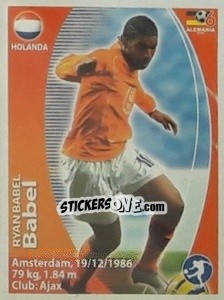 Cromo Ryan Babel - Mundial Alemania 2006. Ediciòn Extraordinaria - Navarrete