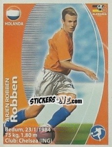 Sticker Arjen Robben - Mundial Alemania 2006. Ediciòn Extraordinaria n. 163 - Navarrete
