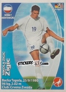 Sticker Nikola Zigic - Mundial Alemania 2006. Ediciòn Extraordinaria - Navarrete