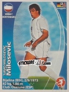 Sticker Savo Milosevic - Mundial Alemania 2006. Ediciòn Extraordinaria - Navarrete