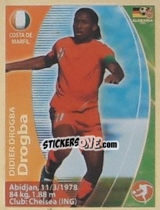 Sticker Didier Drogba - Mundial Alemania 2006. Ediciòn Extraordinaria - Navarrete