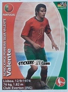 Sticker Nuno Valente - Mundial Alemania 2006. Ediciòn Extraordinaria - Navarrete