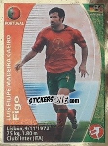 Sticker Luís Figo - Mundial Alemania 2006. Ediciòn Extraordinaria - Navarrete