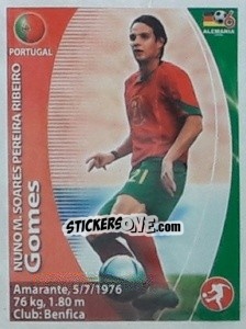 Sticker Nuno Gomes - Mundial Alemania 2006. Ediciòn Extraordinaria - Navarrete