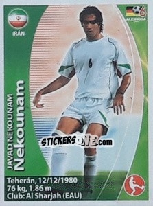 Sticker Javad Nekounam - Mundial Alemania 2006. Ediciòn Extraordinaria - Navarrete