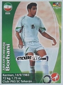 Cromo Arash Borhani - Mundial Alemania 2006. Ediciòn Extraordinaria - Navarrete