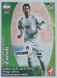 Sticker Ferydoon Zandi - Mundial Alemania 2006. Ediciòn Extraordinaria n. 240 - Navarrete