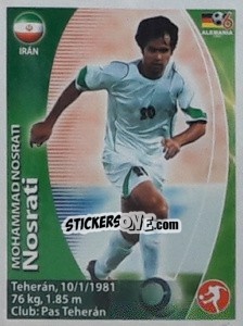 Figurina Mohammad Nosrati - Mundial Alemania 2006. Ediciòn Extraordinaria - Navarrete