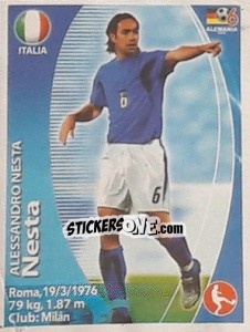 Sticker Alessandro Nesta - Mundial Alemania 2006. Ediciòn Extraordinaria - Navarrete