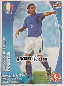 Cromo Alessandro Nesta - Mundial Alemania 2006. Ediciòn Extraordinaria - Navarrete