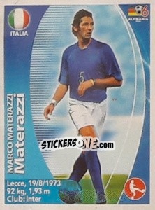 Sticker Marco Materazzi - Mundial Alemania 2006. Ediciòn Extraordinaria - Navarrete