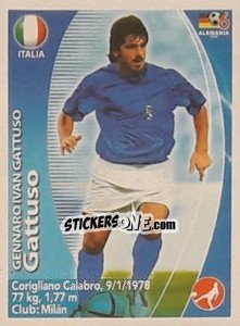 Sticker Gennaro Gattuso - Mundial Alemania 2006. Ediciòn Extraordinaria - Navarrete