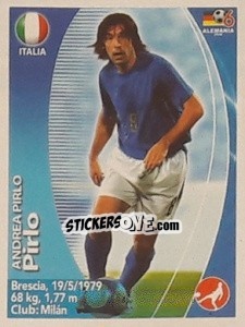 Sticker Andrea Pirlo - Mundial Alemania 2006. Ediciòn Extraordinaria - Navarrete