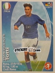 Sticker Francesco Totti - Mundial Alemania 2006. Ediciòn Extraordinaria n. 278 - Navarrete