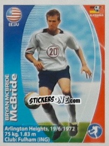 Cromo Brian McBride - Mundial Alemania 2006. Ediciòn Extraordinaria - Navarrete