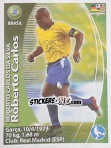 Cromo Roberto Carlos - Mundial Alemania 2006. Ediciòn Extraordinaria - Navarrete